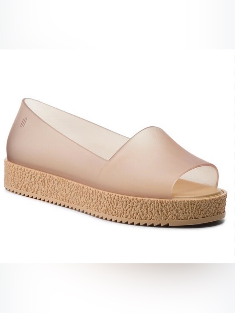 Melissa Puzzle Jelly Platform Peep-Toe Flats